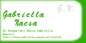 gabriella nacsa business card